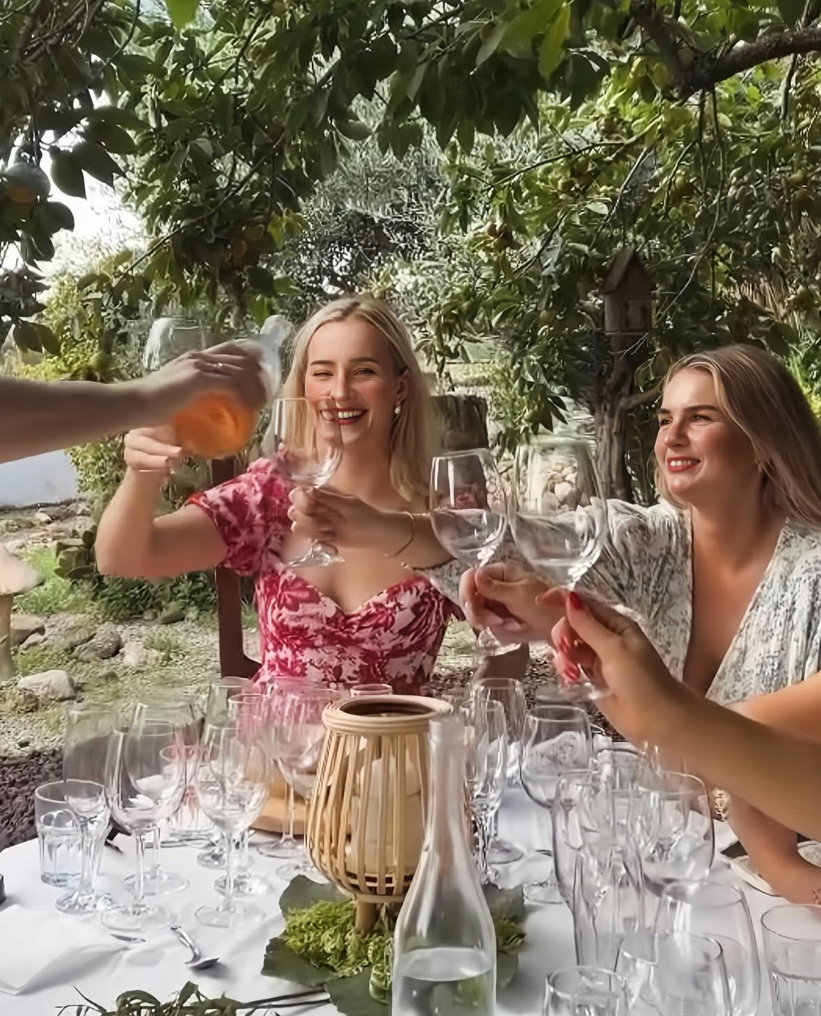 Wine Tasting underneath a Lemon Tree