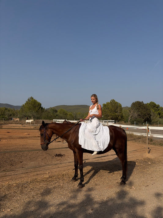 Ibiza: Paseo privado a caballo por la playa con cava