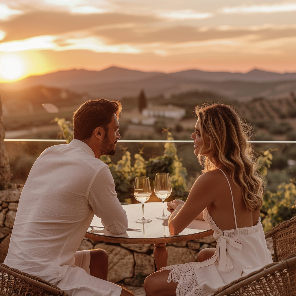 EXPERIENCIA ROMÁNTICA PARA PAREJAS Cata de Vinos + Almuerzo Gourmet de 3 Platos